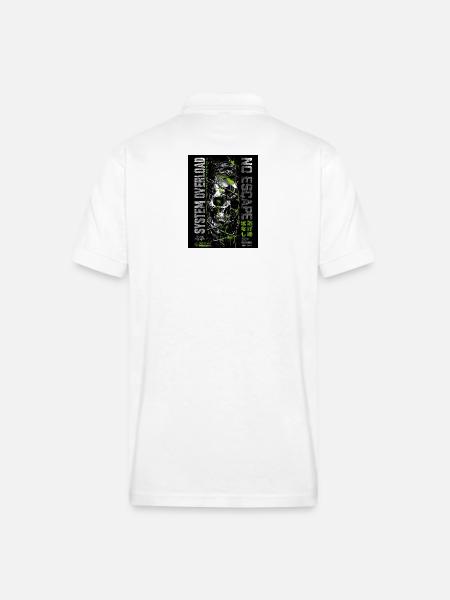No Escape Skull Neon Trail - Gildan Unisex 50/50 Jersey Polo - white