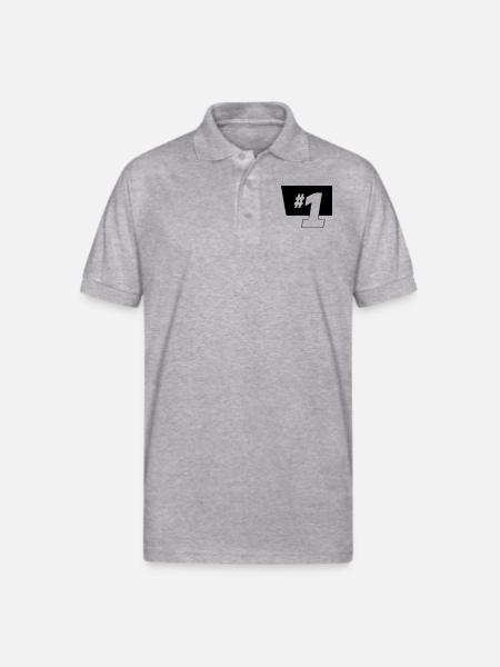 1 - Gildan Unisex 50/50 Jersey Polo - heather gray
