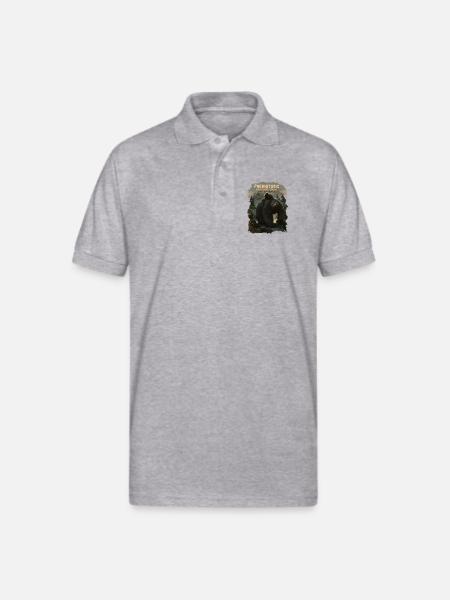 Prehistoric National Park - Giant Sloths - Gildan Unisex 50/50 Jersey Polo - heather gray