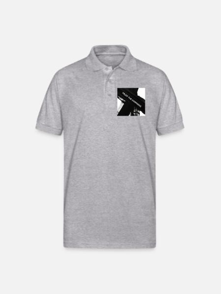Trust the Darkness - Gildan Unisex 50/50 Jersey Polo - heather gray