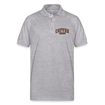 Coffee Weather - Gildan Unisex 50/50 Jersey Polo - heather gray - Front