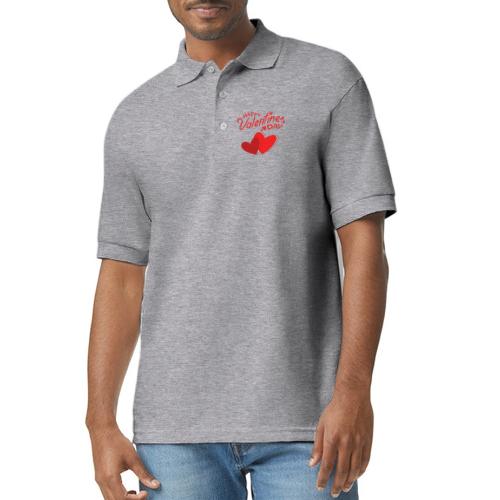 Heart design, Love, Valentine's Day, February 14 - Gildan Unisex 50/50 Jersey Polo