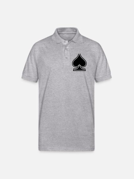 Spades - Gildan Unisex 50/50 Jersey Polo - heather gray
