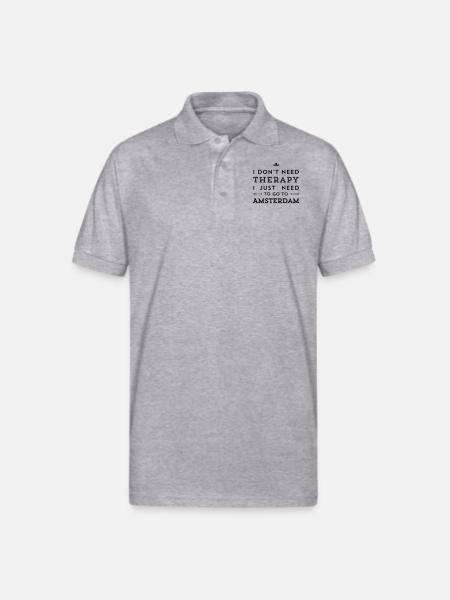 Amsterdam - Gildan Unisex 50/50 Jersey Polo - heather gray