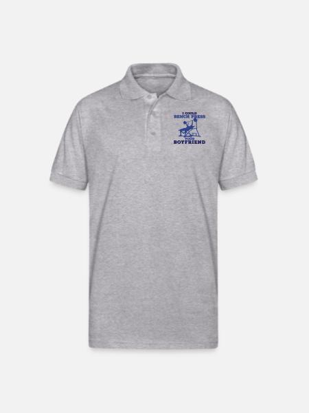 Bench Press - Gildan Unisex 50/50 Jersey Polo - heather gray