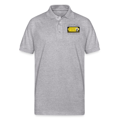 Switched to Linux Logo with Black Text - Gildan Unisex 50/50 Jersey Polo