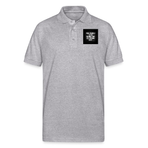 push yourself to the fucking limit gymquotes - Gildan Unisex 50/50 Jersey Polo