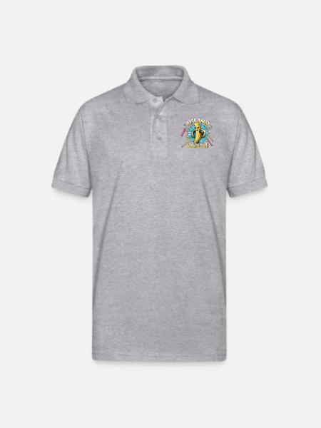 Back Away Banana Breath - Gildan Unisex 50/50 Jersey Polo - heather gray