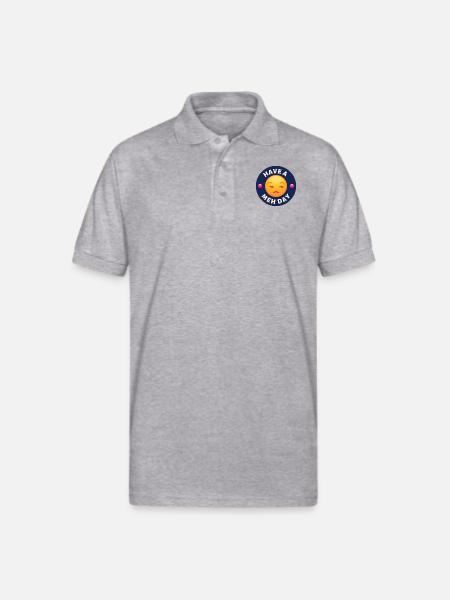 Have a Meh Day - Gildan Unisex 50/50 Jersey Polo - heather gray