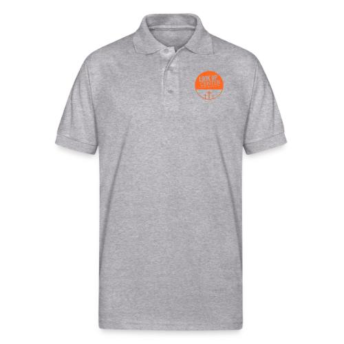 Look Up Center Logo - Gildan Unisex 50/50 Jersey Polo