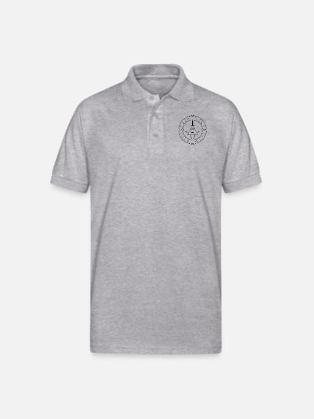 Bill Cipher logo - Gildan Unisex 50/50 Jersey Polo - heather gray