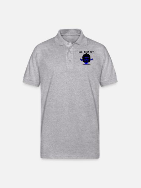 Mr Blue Sky cartoon - Gildan Unisex 50/50 Jersey Polo - heather gray