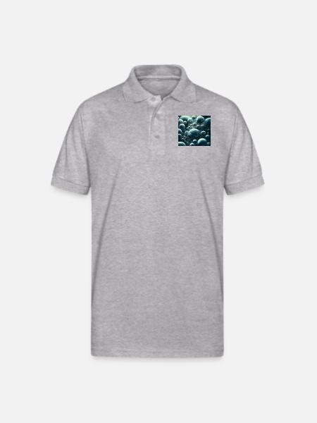 Funny bubbles - Gildan Unisex 50/50 Jersey Polo - heather gray