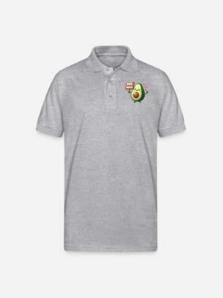 Avo love music - Gildan Unisex 50/50 Jersey Polo - heather gray