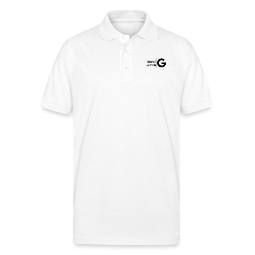Triple G Full Logo - Black Logo - Gildan Unisex 50/50 Jersey Polo