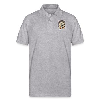 Halloween dancer - Gildan Unisex 50/50 Jersey Polo - heather gray - Front