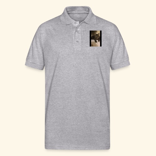 My black cat named Snickers. - Gildan Unisex 50/50 Jersey Polo