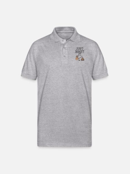 Just Roast It - Gildan Unisex 50/50 Jersey Polo - heather gray