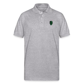 Universal Monsters Frankenstein Embroidery Design - Gildan Unisex 50/50 Jersey Polo - heather gray - Front