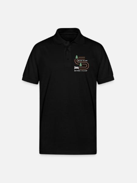 MILES TO GO BEFORE I SLEEP - Gildan Unisex 50/50 Jersey Polo - black