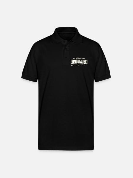Professionally Unmotivated - Gildan Unisex 50/50 Jersey Polo - black