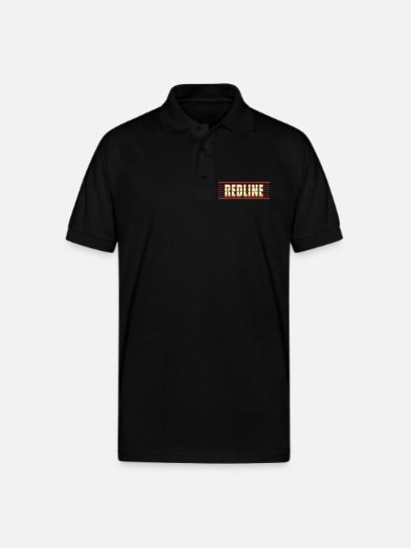 Redline Retro Neon - Gildan Unisex 50/50 Jersey Polo - black