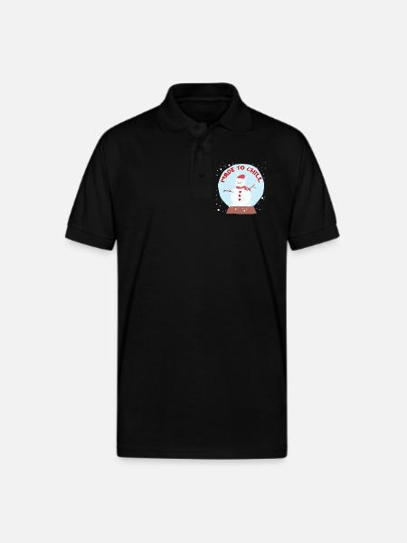 Snowman - Gildan Unisex 50/50 Jersey Polo - black
