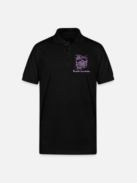 Beach Essentials Sketch - Gildan Unisex 50/50 Jersey Polo - black