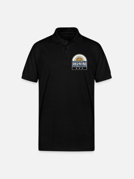Argentina Suncrest Logo - Gildan Unisex 50/50 Jersey Polo - black