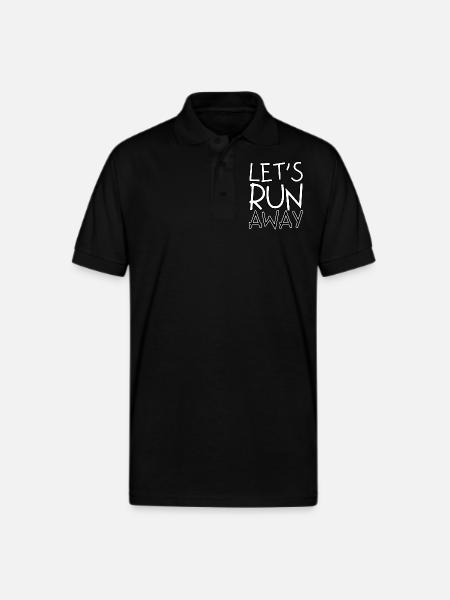 Let's run away - Gildan Unisex 50/50 Jersey Polo - black