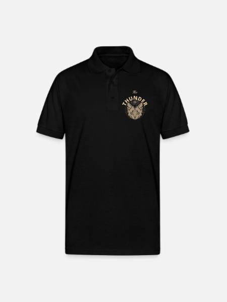 Solar Feline Emblem - Gildan Unisex 50/50 Jersey Polo - black