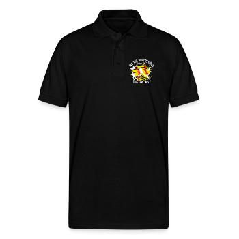 All the Pretty Girls Walk Like That Softball - Gildan Unisex 50/50 Jersey Polo - black - Front