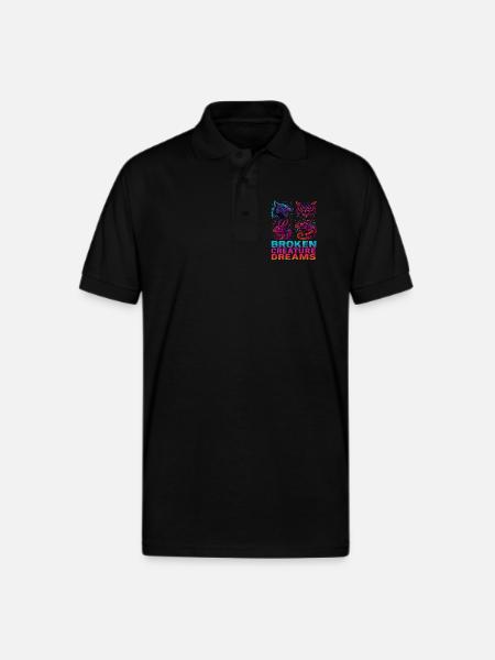 Bizarre Abstract Animals Broken Creatures - Gildan Unisex 50/50 Jersey Polo - black