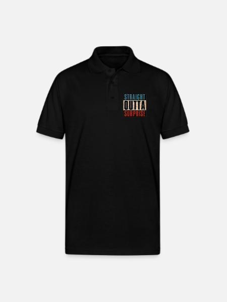 Straight Outta Surprise Arizona AZ - Gildan Unisex 50/50 Jersey Polo - black