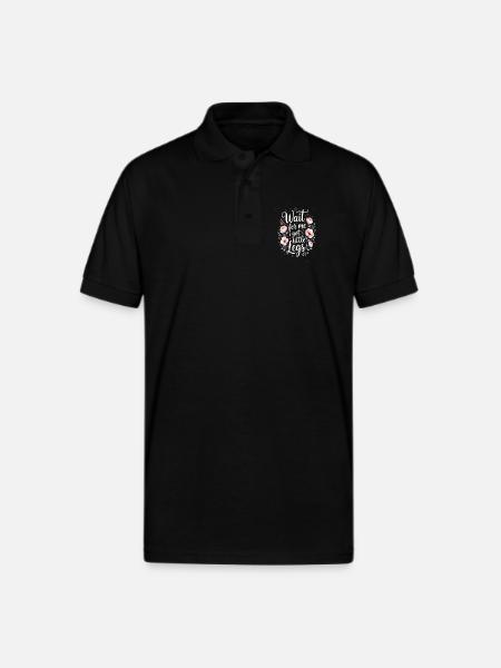 Wait-for-me-i-got-little-legs - Gildan Unisex 50/50 Jersey Polo - black