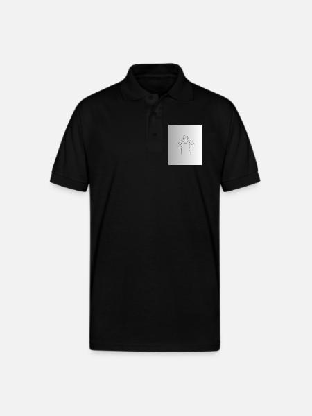 Line Mindful Moment - Gildan Unisex 50/50 Jersey Polo - black