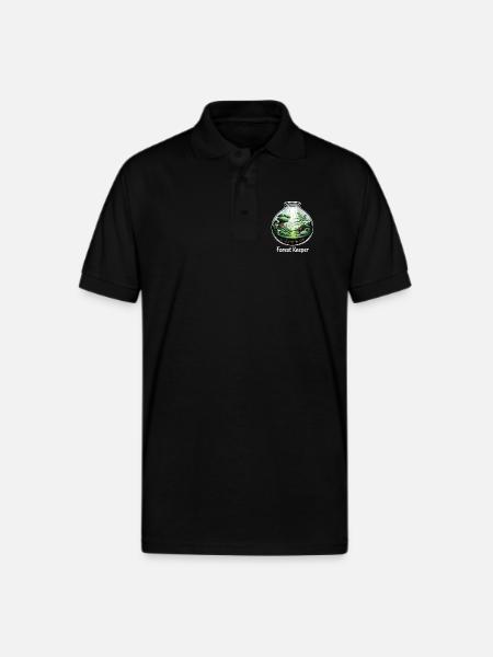 Forest Keeper Mossarium Terrarium - Gildan Unisex 50/50 Jersey Polo - black