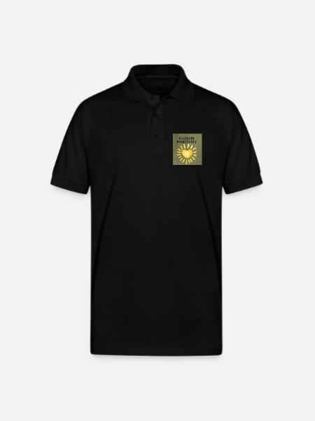 Radiate Positivity Sunheart - Gildan Unisex 50/50 Jersey Polo - black