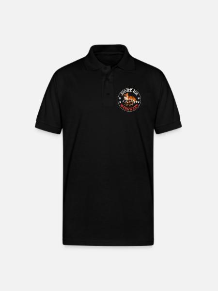 Justice For Wangwang Dog - Gildan Unisex 50/50 Jersey Polo - black