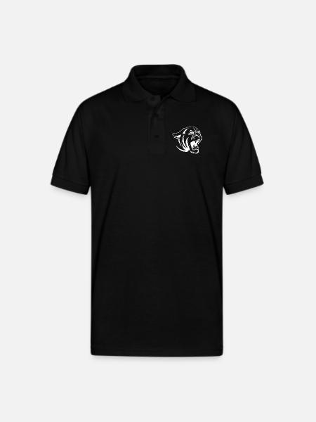 Cougar Tiger Face - Gildan Unisex 50/50 Jersey Polo - black