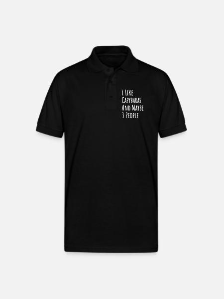 Capybara Quote: I Like Capybaras - Gildan Unisex 50/50 Jersey Polo - black