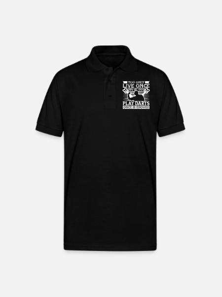 Darts Dart Player - Gildan Unisex 50/50 Jersey Polo - black