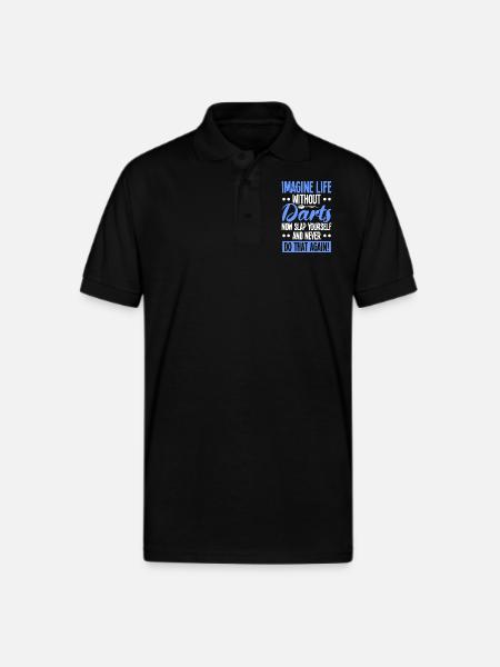 Darts Dart Player - Gildan Unisex 50/50 Jersey Polo - black