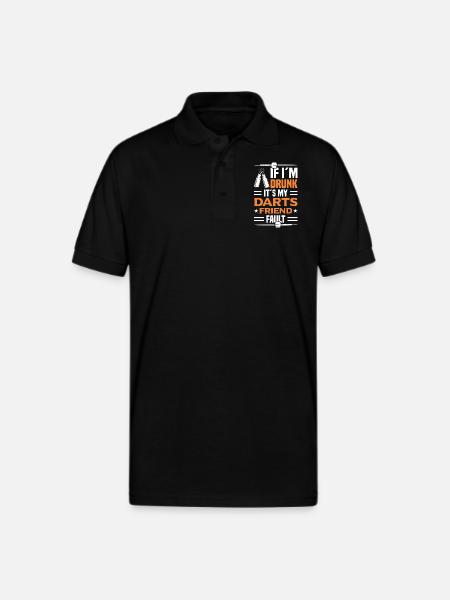 Darts Dart Player - Gildan Unisex 50/50 Jersey Polo - black