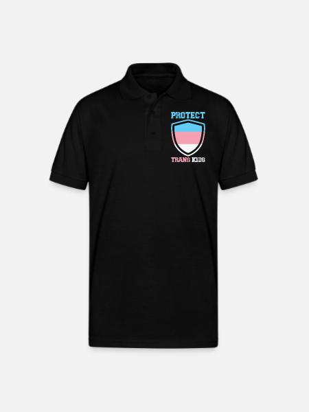 Protect Trans Kids - Gildan Unisex 50/50 Jersey Polo - black