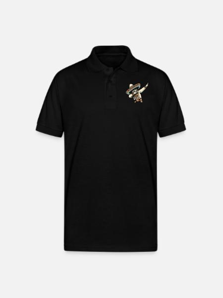 Dabbing Mexican - Gildan Unisex 50/50 Jersey Polo - black