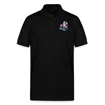 Santa Claus - Gildan Unisex 50/50 Jersey Polo - black - Front