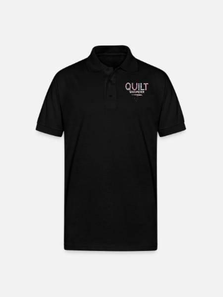 Quilt Whisperer Quilting Quilter - Gildan Unisex 50/50 Jersey Polo - black
