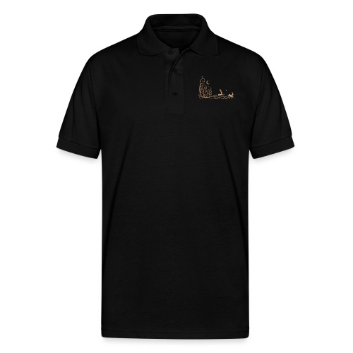 Deer in the forest, silhouette. - Gildan Unisex 50/50 Jersey Polo