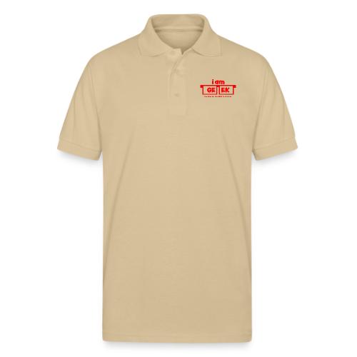 iamGEEK RED - Gildan Unisex 50/50 Jersey Polo